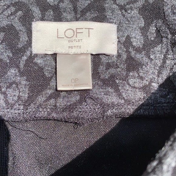 LOFT Petite Black/Charcoal Skirt Size OP - Picture 3 of 5